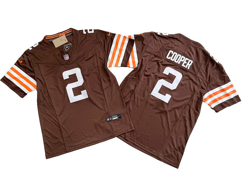 Men’s Cleveland Browns #2 Amari Cooper Nike Brown Home Vapor F.U.S.E. Limited Jersey