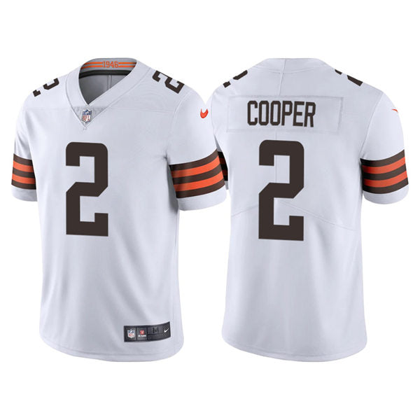 Men’s Cleveland Browns #2 Amari Cooper Nike White Away Vapor Limited Jersey