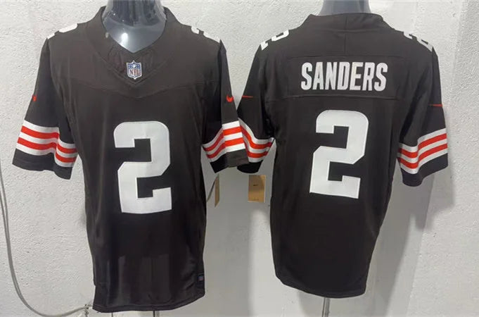Mens Cleveland Browns #2 Shedeur Sanders Nike Brown Home Vapor F.U.S.E. Limited Jersey