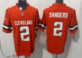 Mens Cleveland Browns #2 Shedeur Sanders Nike Orange Vapor F.U.S.E. Limited Jersey