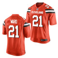 Mens Cleveland Browns #21 Denzel Ward Stitched Nike 2018 Orange Vapor Player Limited Jersey