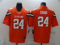 Men’s Cleveland Browns #24 Nick Chubb Stitched Nike Orange Vapor Player Limited Jersey