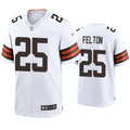 Mens Cleveland Browns #25 Demetric Felton Nike White Away Vapor Limited Jersey