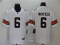 Men’s Cleveland Browns #6 Baker Mayfield Nike White Vapor Limited Jersey