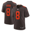 Mens Cleveland Browns #8 Jared Verse Nike Brown Alternate Vapor F.U.S.E. Limited Jersey