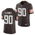 Men’s Cleveland Browns #90 Jadeveon Clowney Nike Brown Legend Player Jersey