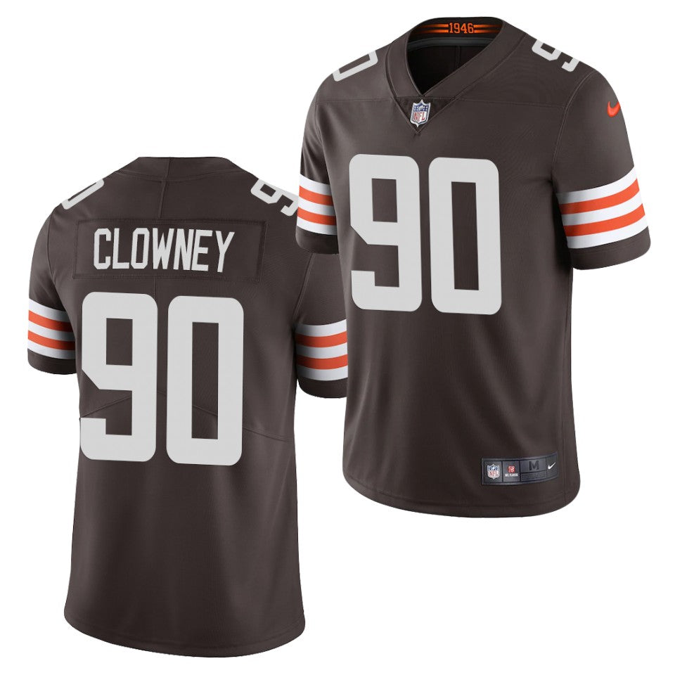 Men’s Cleveland Browns #90 Jadeveon Clowney Nike Brown Legend Player Jersey