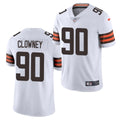 Men’s Cleveland Browns #90 Jadeveon Clowney Nike White Vapor Limited Jersey