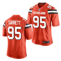 Mens Cleveland Browns #95 Myles Garrett Stitched Nike 2018 Orange Vapor Player Limited Jersey