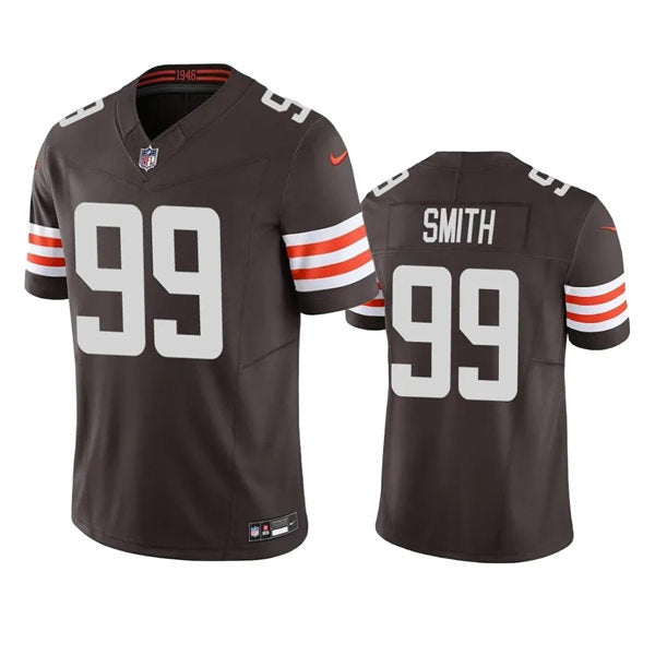 Mens Cleveland Browns #99 Za’Darius Smith Nike Brown Home Vapor Limited Jersey