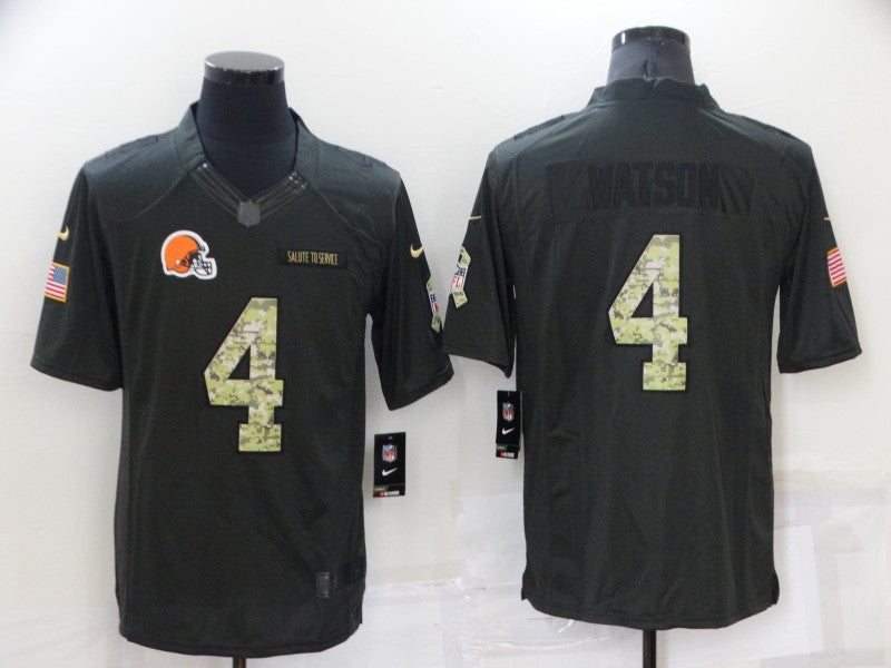 Men’s Cleveland Browns Deshaun Watson #4 Black Authentic Jersey
