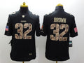 Men’s Cleveland Browns Jim Brown #32 Black Jersey
