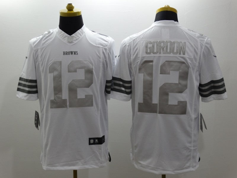 Men’s Cleveland Browns Josh Gordon #12 White Jersey