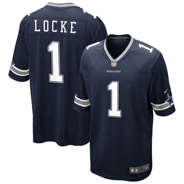 Mens Dallas Cowboys #1 P. J. Locke Nike Navy Vapor F.U.S.E. Limited Jersey