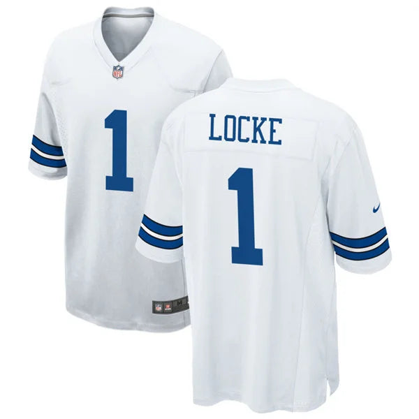 Mens Dallas Cowboys #1 P.J. Locke Nike White Vapor F.U.S.E. Limited Jersey