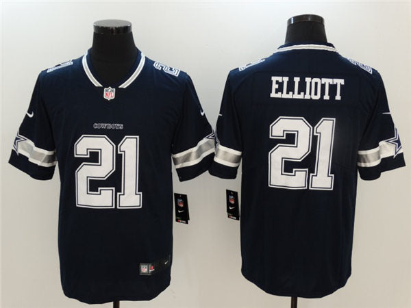 Men’s Dallas Cowboys #21 Ezekiel Elliott Nike Navy Team Color Untouchable Limited Jersey