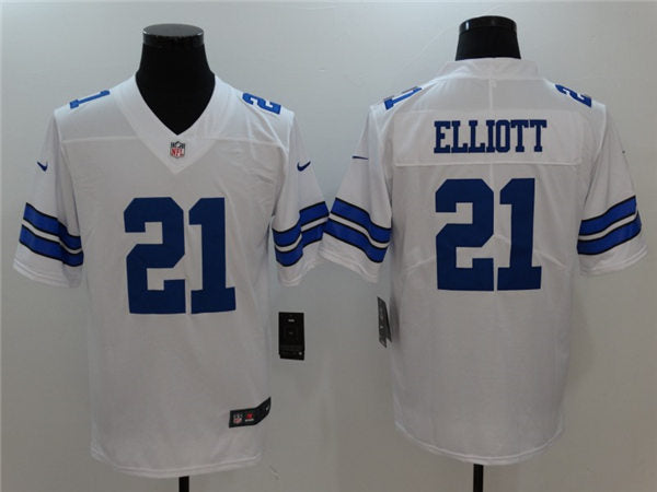 Men’s Dallas Cowboys #21 Ezekiel Elliott Nike White Vapor Untouchable Limited Jersey