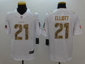 Men’s Dallas Cowboys #21 Ezekiel Elliott White Alternate Jersey