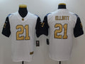 Men’s Dallas Cowboys #21 Ezekiel Elliott White Authentic Jersey