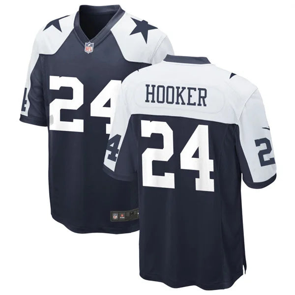 Mens Dallas Cowboys #24 Malik Hooker Nike Navy Alternate Vapor Limited Jersey
