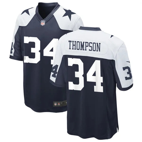 Mens Dallas Cowboys #34 Jalen Thompson Nike Navy Alternate Vapor F.U.S.E. Limited Jersey