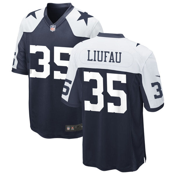 Mens Dallas Cowboys #35 Marist Liufau Nike Navy Alternate Vapor F.U.S.E. Limited Jersey