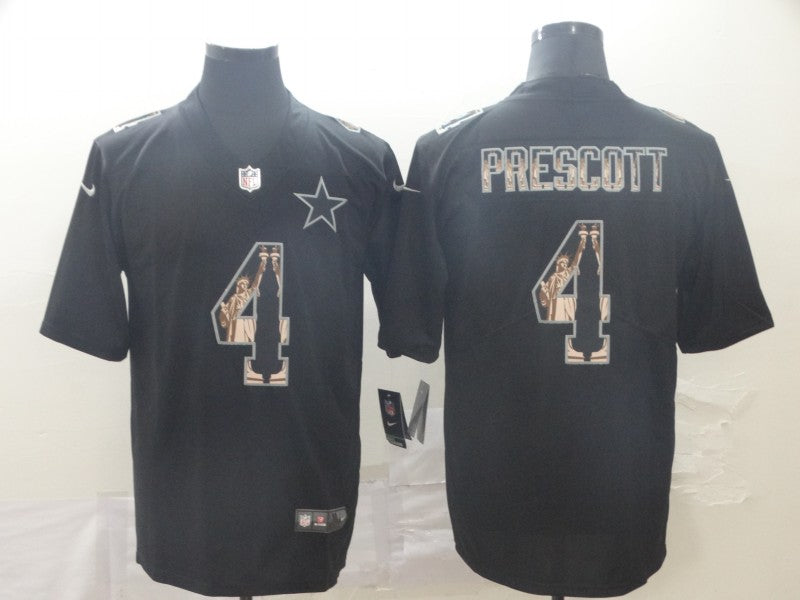 Men’s Dallas Cowboys #4 Dak Prescott Black Jersey