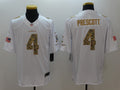 Men’s Dallas Cowboys #4 Dak Prescott White Authentic Jersey