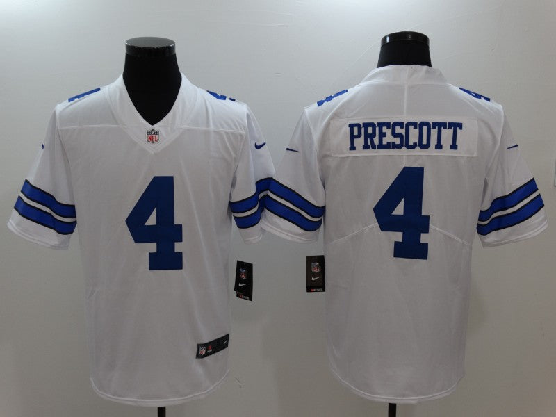 Men’s Dallas Cowboys #4 Dak Prescott White Jersey