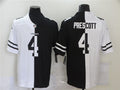 Men’s Dallas Cowboys #4 Dak Prescott White Navy Nike Two Tone Football Jersey