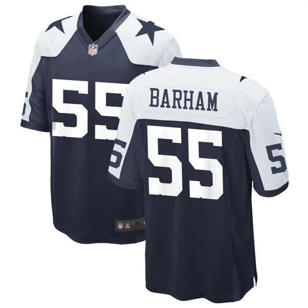 Mens Dallas Cowboys #55 Jaishawn Barham Nike Navy Alternate Vapor F.U.S.E. Limited Jersey