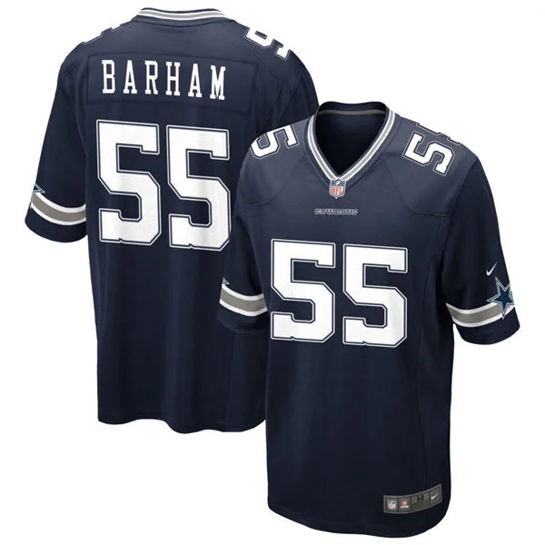 Mens Dallas Cowboys #55 Jaishawn Barham Nike Navy Vapor F.U.S.E. Limited Jersey