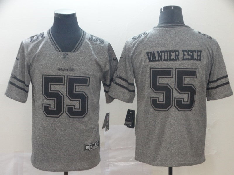 Men’s Dallas Cowboys #55 Leighton Vander Esch Nike Silver Inverted Legend Jersey