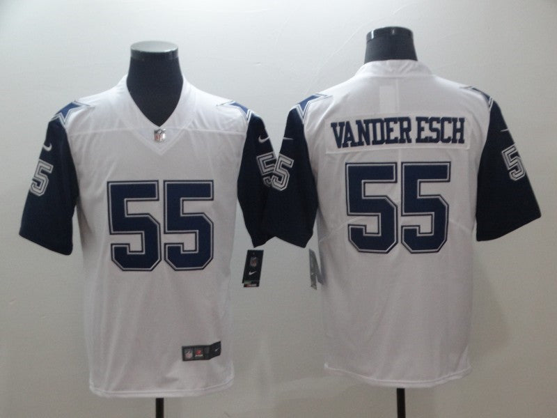 Men’s Dallas Cowboys #55 Leighton Vander Esch Nike White Color Rush Legend Player Jersey