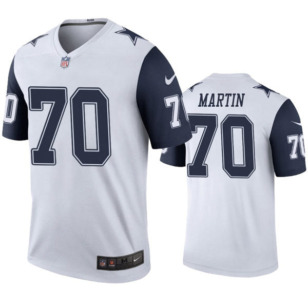 Mens Dallas Cowboys #70 Zack Martin Nike White Color Rush Legend Player Jersey