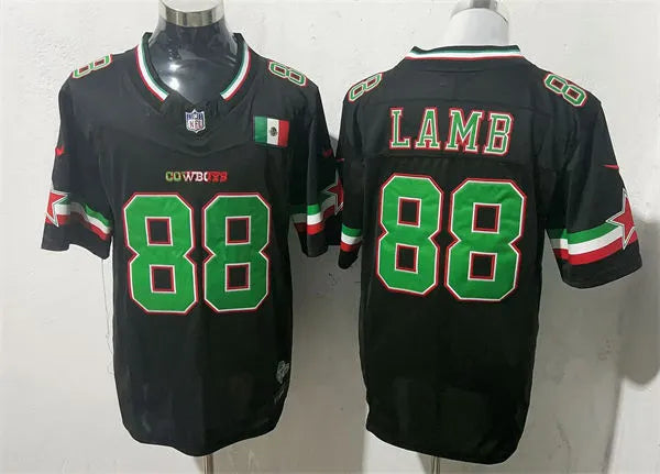 Mens Dallas Cowboys #88 CeeDee Lamb Black Colorful Fashion F.U.S.E. Limited Jersey