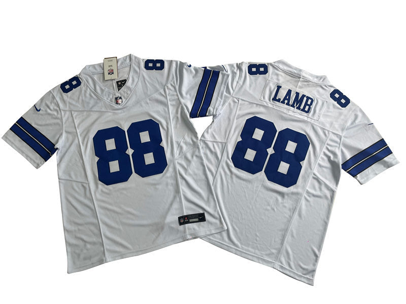 Men’s Dallas Cowboys #88 CeeDee Lamb Nike 2023 White Vapor F.U.S.E. Limited Jersey