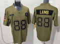 Mens Dallas Cowboys #88 CeeDee Lamb Nike 2025 Salute to Service Limited Jersey – Olive