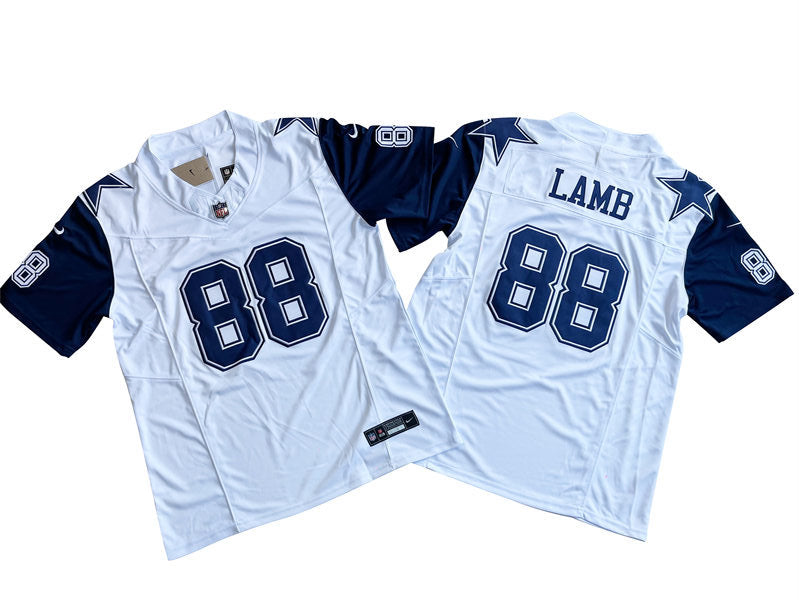Men’s Dallas Cowboys #88 CeeDee Lamb Nike White Color Rush 2023 F.U.S.E. Vapor Limited Jersey