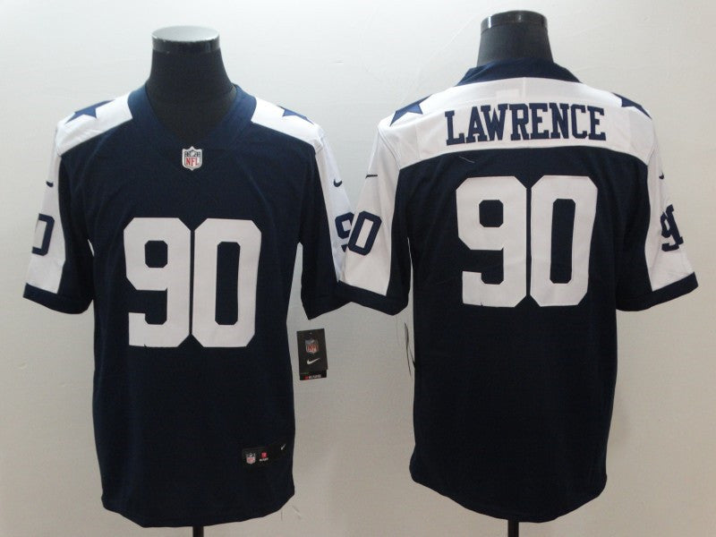 Men’s Dallas Cowboys #90 Demarcus Lawrence Nike Navy Alternate Vapor Limited Jersey