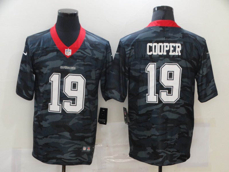Men’s Dallas Cowboys Amari Cooper #19 Gray Camouflage Jersey