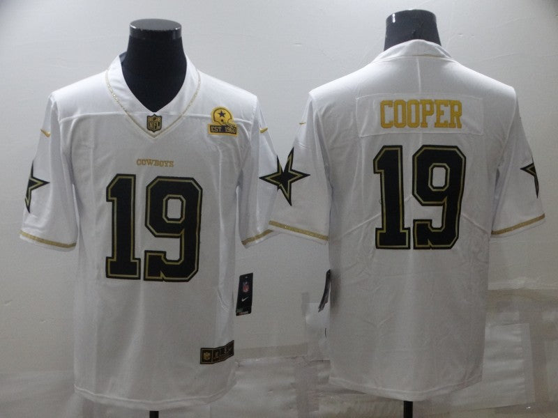 Men’s Dallas Cowboys Amari Cooper #19 White Jersey
