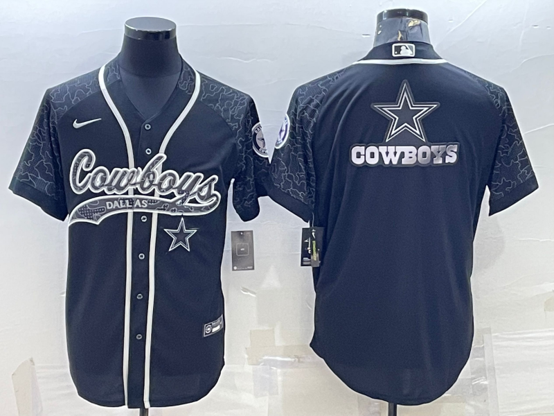 Men’s Dallas Cowboys Black RFLCTV Limited Jersey