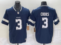 Men’s Dallas Cowboys Brandin Cooks #3 Navy Jersey