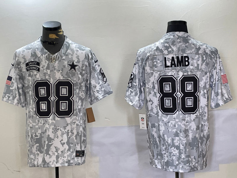 Men’s Dallas Cowboys CeeDee Lamb #88 Arctic Camo 2024 Salute to Service Limited Jersey