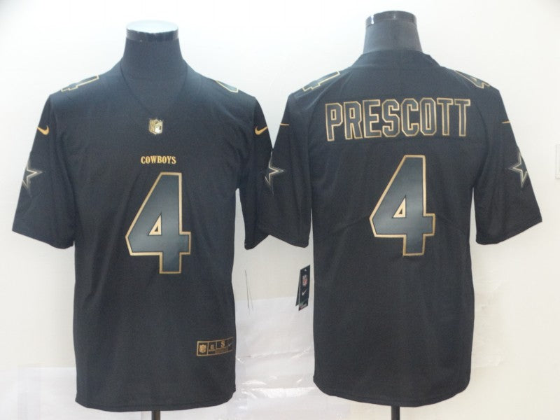 Men’s Dallas Cowboys Dak Prescott #4 Black Jersey