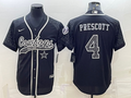 Men’s Dallas Cowboys Dak Prescott #4 Black RFLCTV Limited Jersey Joint Edition