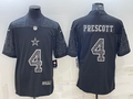 Men’s Dallas Cowboys Dak Prescott #4 Black RFLCTV Limited Jersey