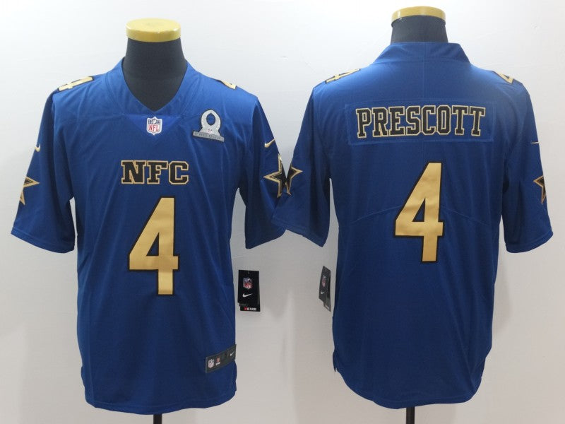 Men’s Dallas Cowboys Dak Prescott #4 Blue Jersey