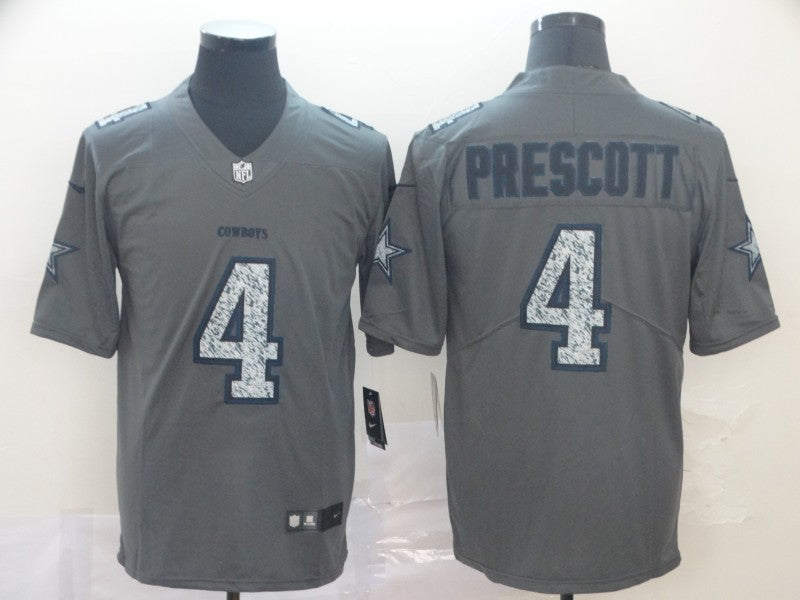Men’s Dallas Cowboys Dak Prescott #4 Gray Jersey